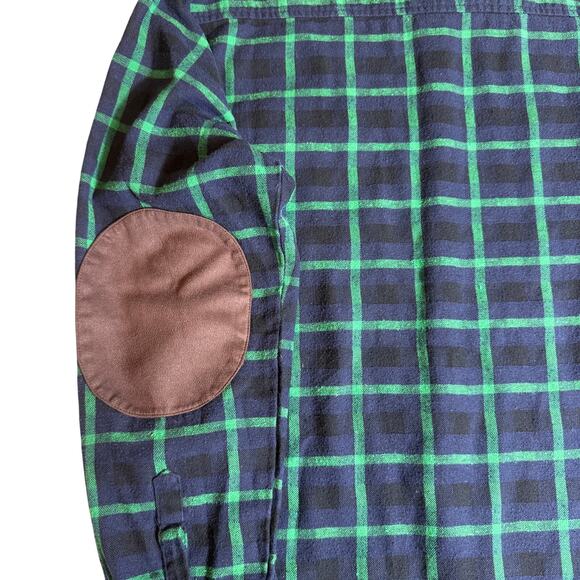 Dangerous Man Brewing Company Men Flannel Shirt Elbow Patch Pearl Bottons Size M - Picture 7 of 13